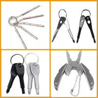 Pince multi-outils Portable, boucle à clé, tournevis, Mini pince, outil multifonction, tournevis 1